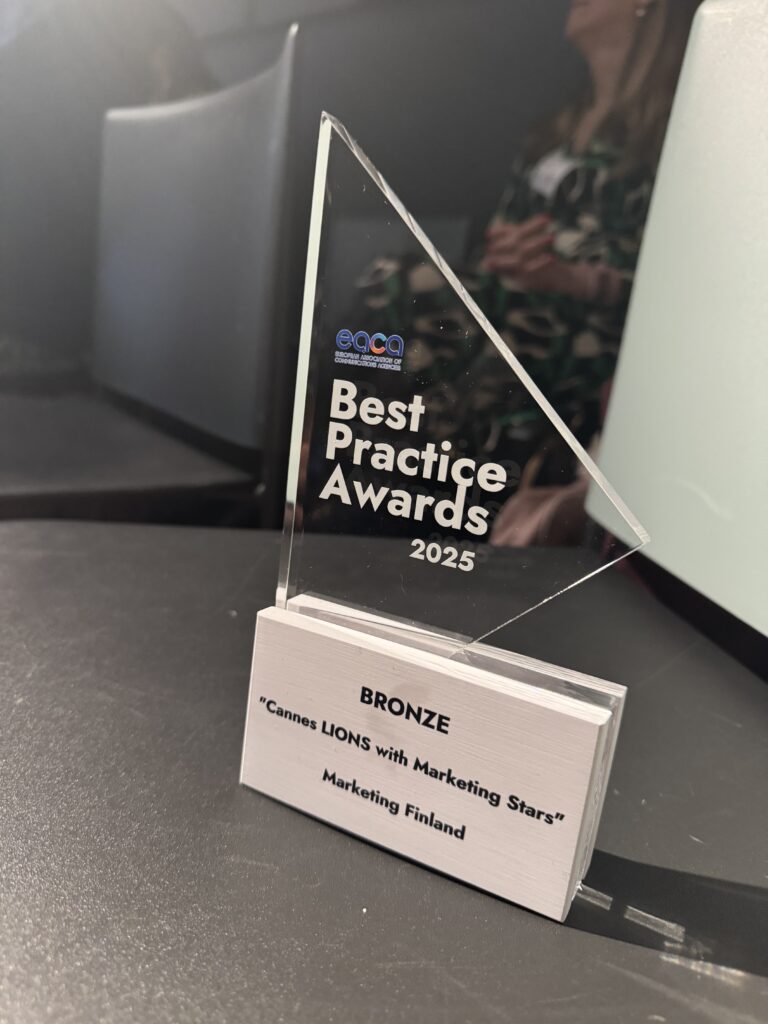 Marketing Finlandille pronssia European Best Practice Awards -kilpailussa – Cannes LIONS -verkosto tunnustettiin kansainvälisesti vaikuttavaksi
